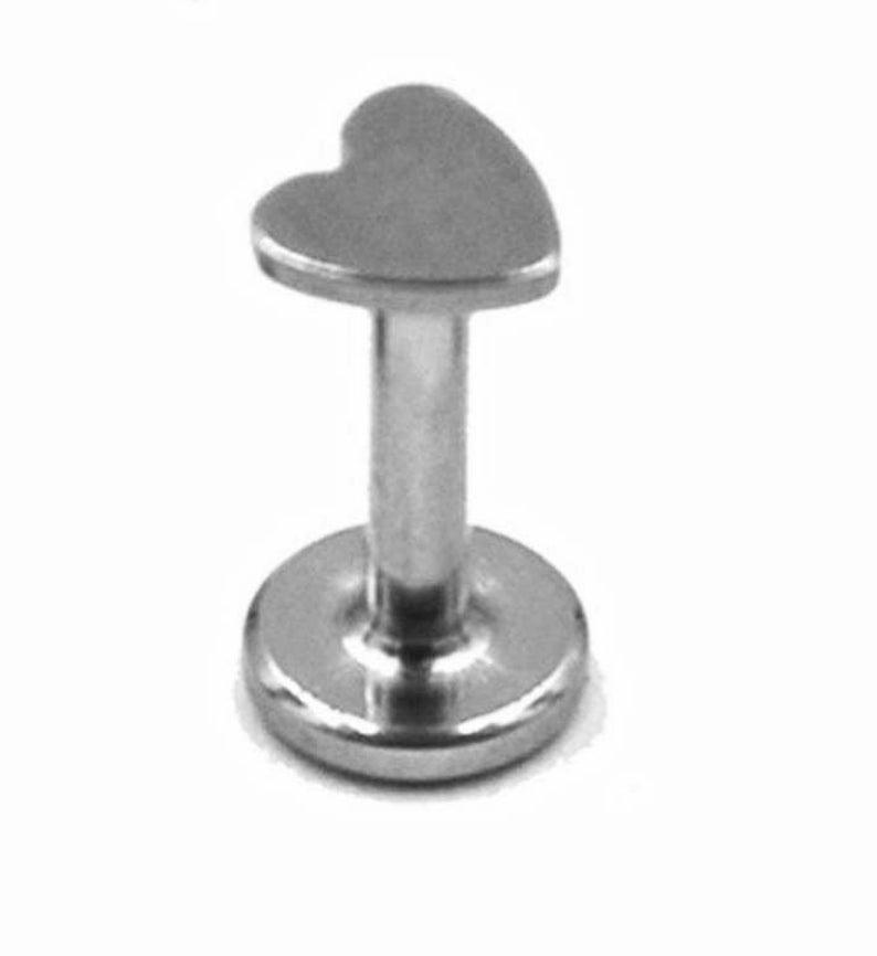 Love Heart Stainless Steel Labret