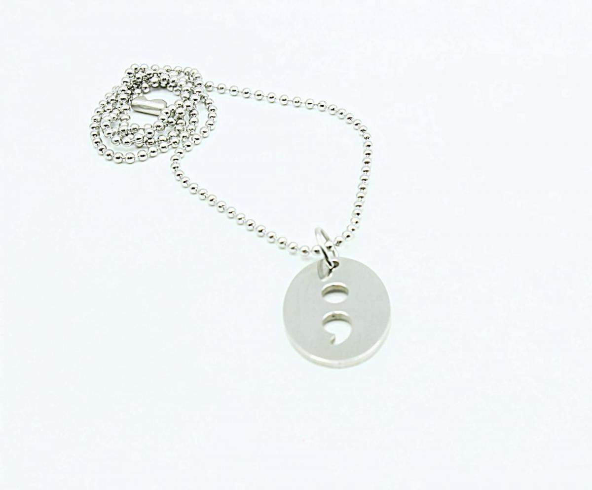 Semi Colon Open Design Necklace