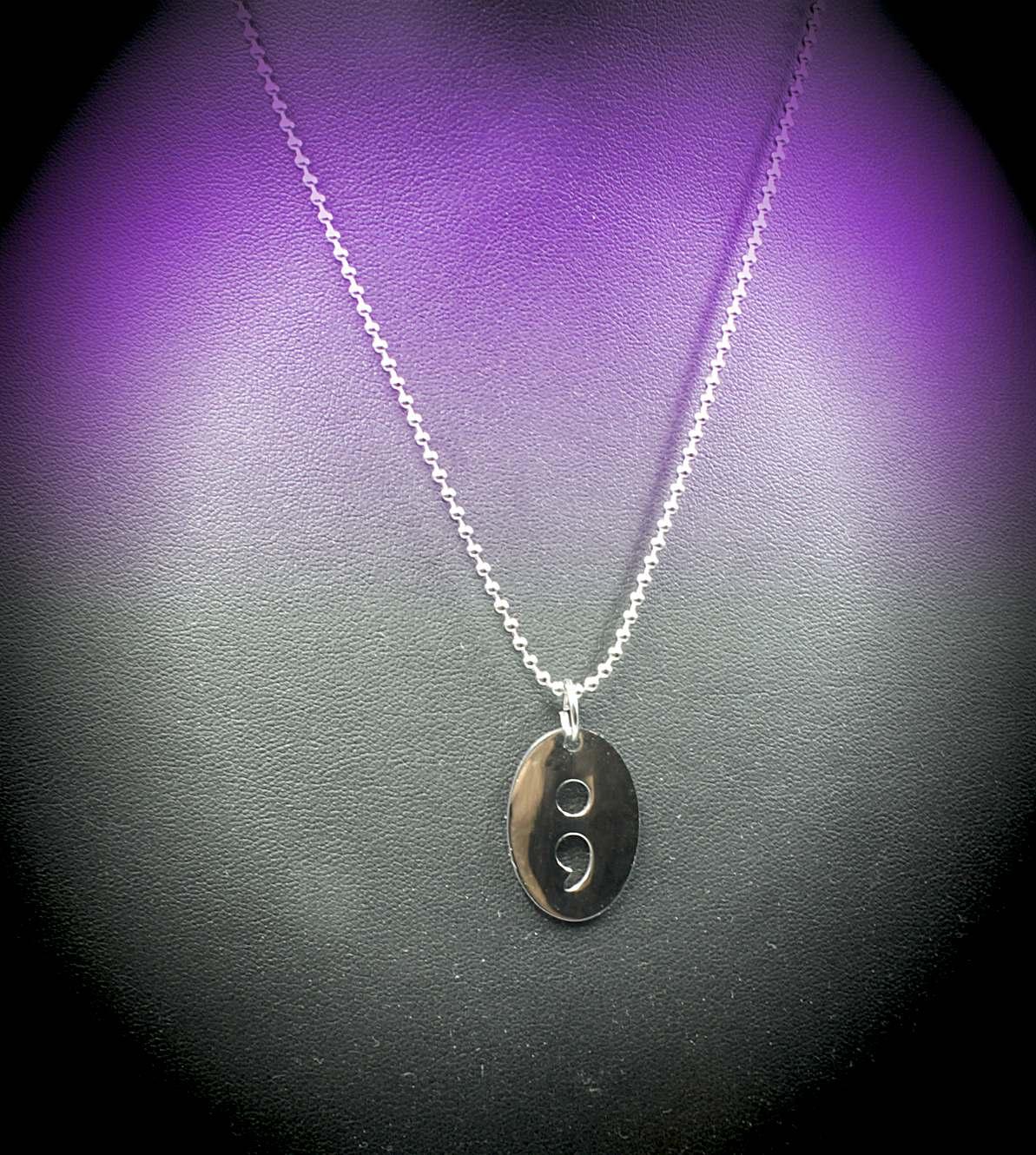 Semi Colon Open Design Necklace