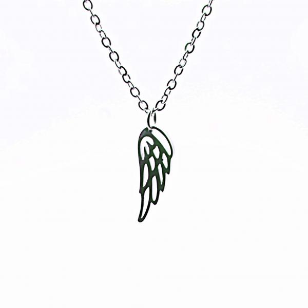 Angel Wing Stainless Steel Pendant Necklace