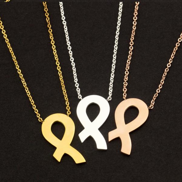 Cancer Awareness Necklace Stainless Steel