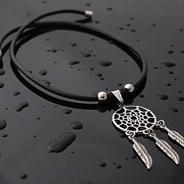 Dream Catcher Genuine Leather Choker 