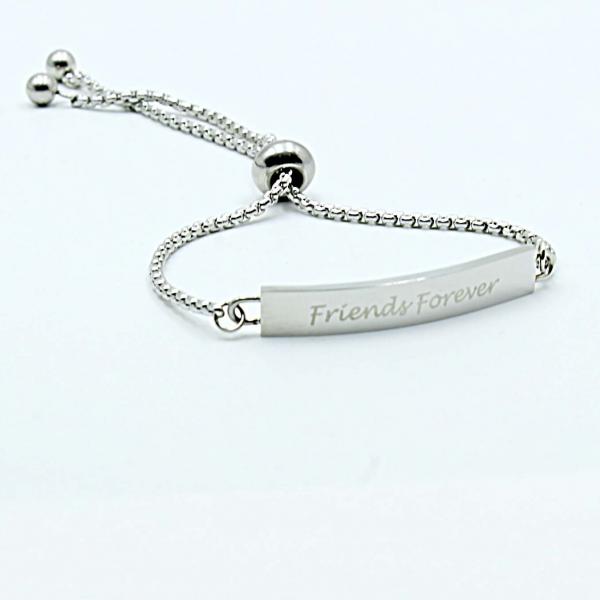 Friends Forever Adjustable Bracelet In Stainless Steel