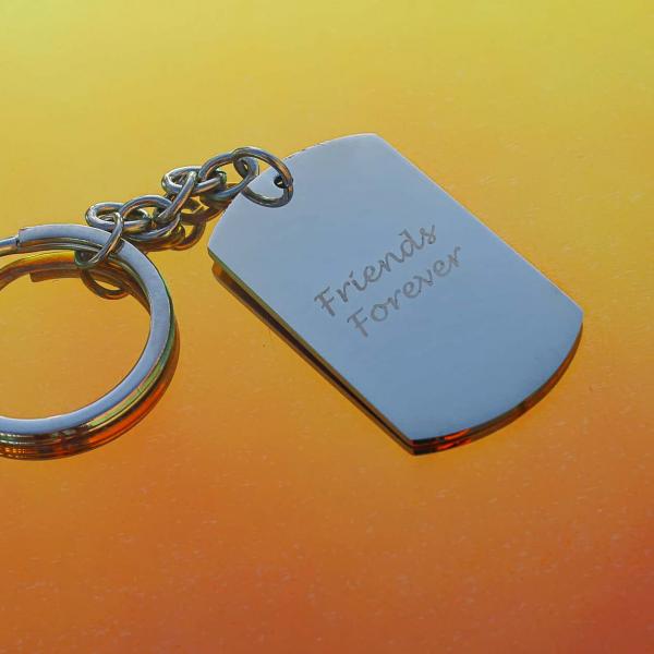 Friends Forever Keychain / Bag Clip - Stainless Steel