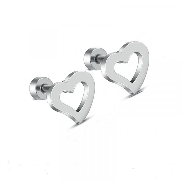 Heart Earrings in Stainless Steel