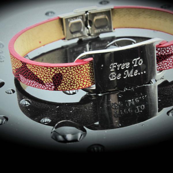Abstract Red Splash Inspirational Bracelet Customised