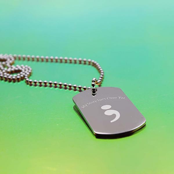 My Story Isn't Over Yet Tag Pendant in Stainless Steel