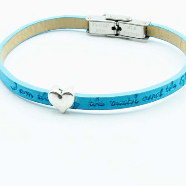 Christian Quote Mantra Leather Bracelet