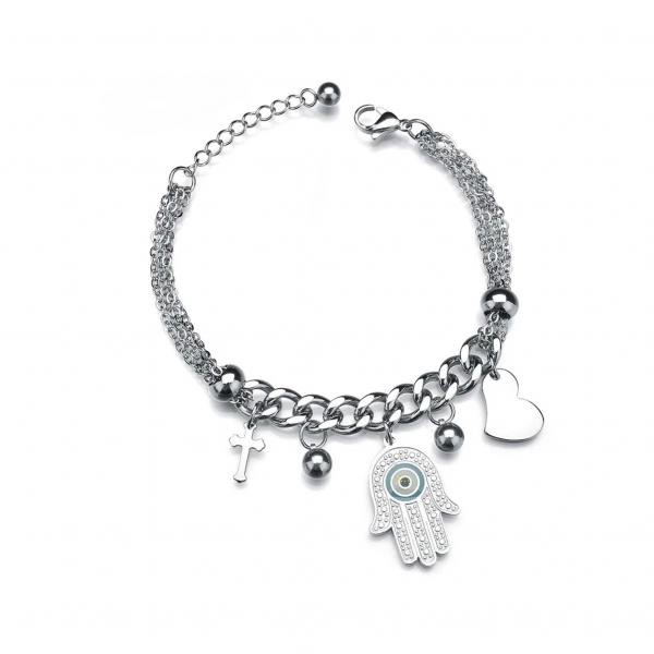 Fatima Hand Charm Bracelet Stainless Steel