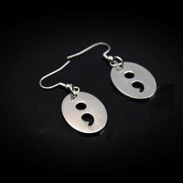 Semi Colon Open Design Earrings