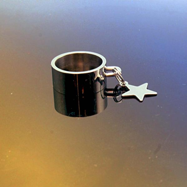 Star Dangle Ring Stainless Steel