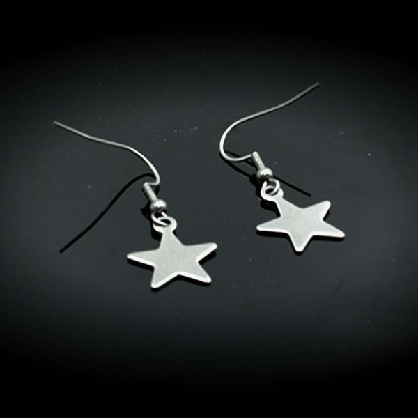 Star Drop Earrings Stainless Steel