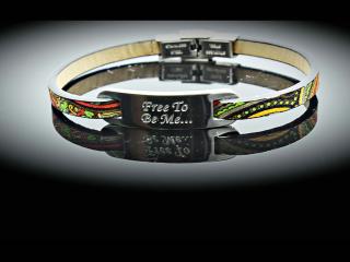 Inspirational Bracelet - Ethnic Leather & Steel Customised.