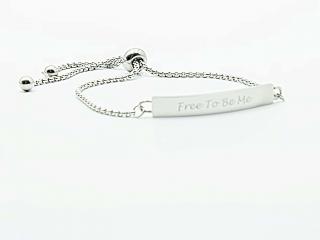 Inspirational  Quote Bracelet - Free To Be Me