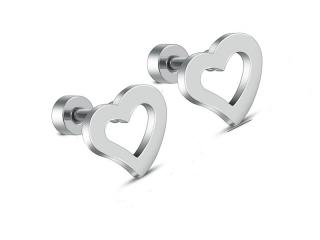 Heart Earrings in Stainless Steel