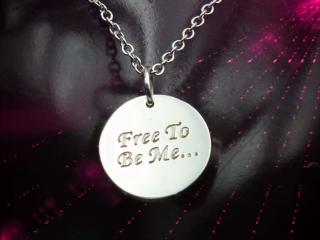 Inspirational Round Tag Mantra Necklace 