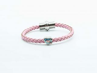 Pink & Blue Heart Bracelet