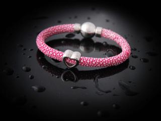 Pink Stingray Heart Of Steel Bracelet