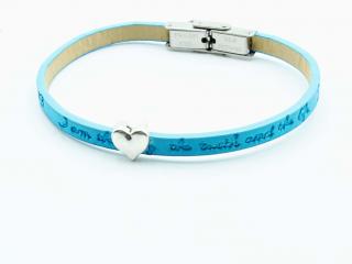 Christian Quote Mantra Leather Bracelet