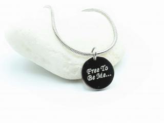 Round Tag Inspirational Mantra Necklace