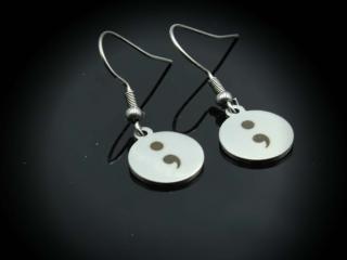 Semi Colon Mental Health Awareness Stainless Steel Earrings