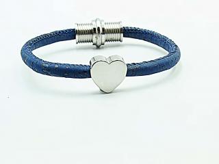 Solid Heart Cork Leather Custom Bracelet