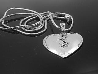 Statement large heart jewellery from Chrissie C