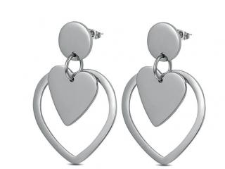 Drop Double Heart Earrings