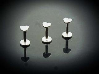 Love Heart Stainless Steel Labret