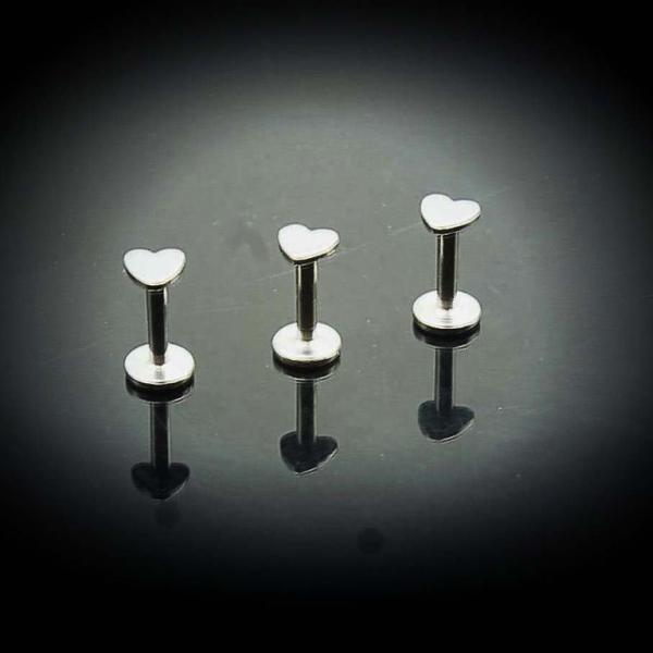 Love Heart Stainless Steel Labret